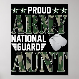 Affiche Fier Armée Garde nationale Tante Militaire Famille