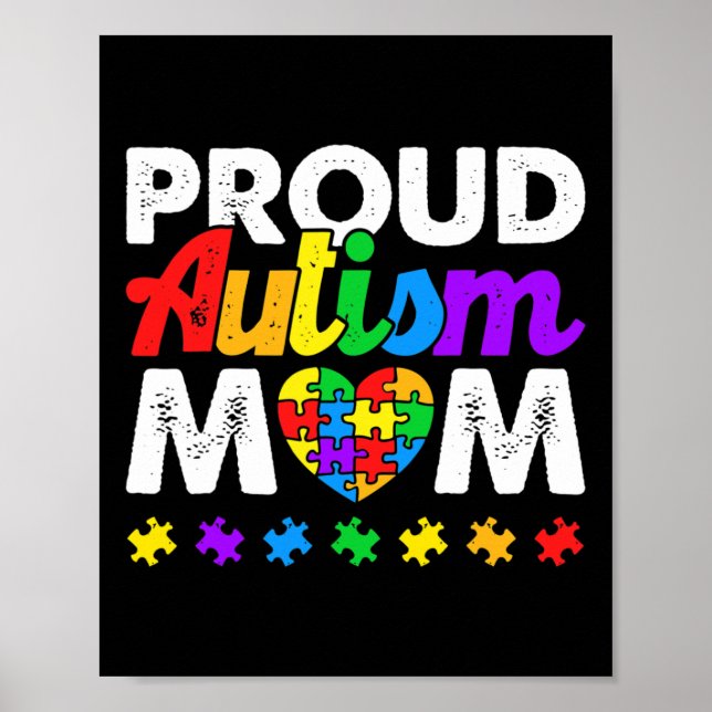 Affiche Fier Autisme Maman Sensibilisation sur l'autisme c (Devant)
