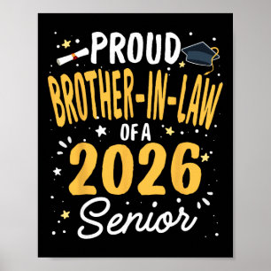Affiche Fier beau-frère d'un Cl 2026 Senior Graduatio