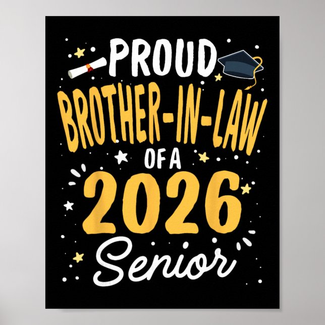 Affiche Fier beau-frère d'un Cl 2026 Senior Graduatio (Devant)