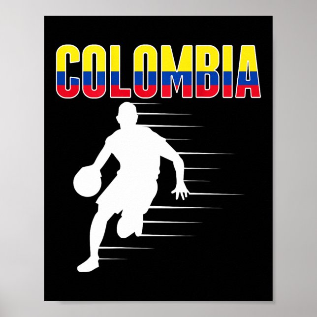 Affiche Fier Colombia Sketll Fans Jersey Colombien Drapeau (Devant)