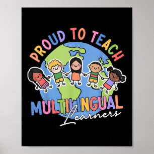 Affiche Fier d'enseigner aux apprenants multilingues le re