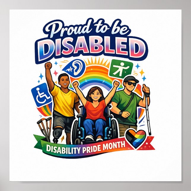 Affiche Fier d'être handicapé (Devant)