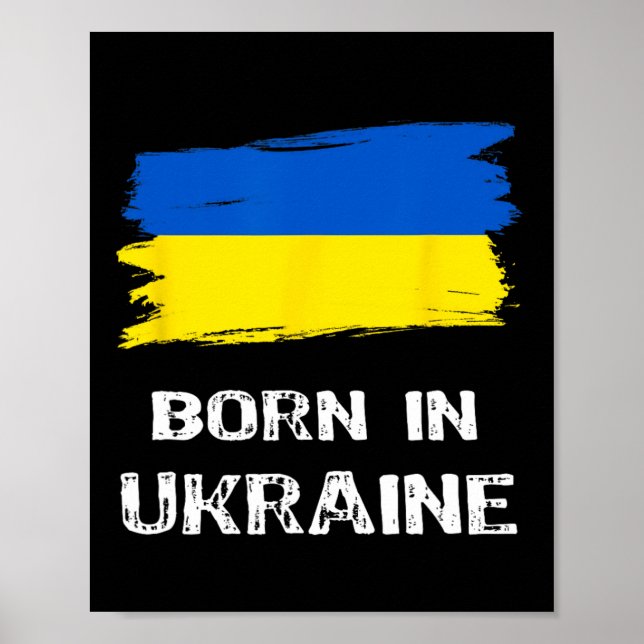 Affiche Fier d'être Ukrainien Né en Ukraine  (Devant)