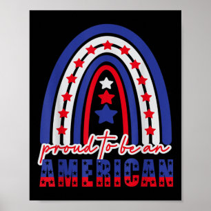 Affiche Fier d'être un Américain drôle Memorial Day