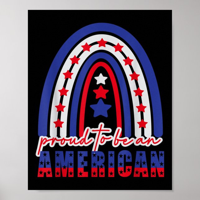 Affiche Fier d'être un Américain drôle Memorial Day  (Devant)