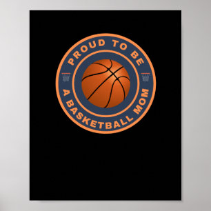 Affiche Fier D'Être Une Maman De Basket-Ball