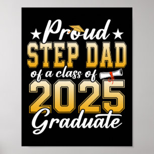 Affiche Fier Étape Papa D'Un Cl De 2025 Graduate Senior Gr