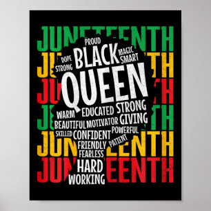 Affiche Fier Femme Melanin Maman Junetdix Black Queen Af