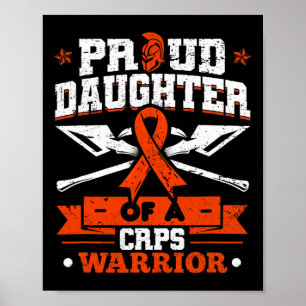 Affiche Fier Fille D'Un Mois De Guerrier De Crps Orange Ri
