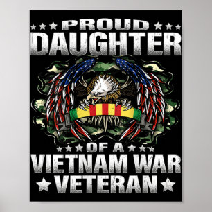 Affiche Fier Fille Fille Des Femmes D'Un Vétéran De Guerre
