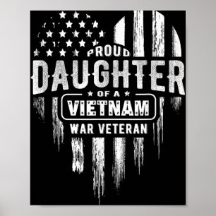 Affiche Fier Fille Vietnam Vet Papa Anciens Combattants Jo
