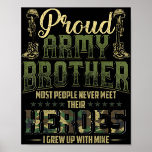 Affiche Fier frère de l'armée Chemise patriotique