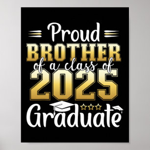 Affiche Fier Frère D'Un Cl De 2025 Graduate Graduation