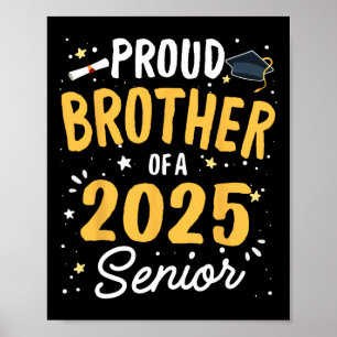 Affiche Fier Frère D'Un Diplôme Supérieur 2025 Cl 2025