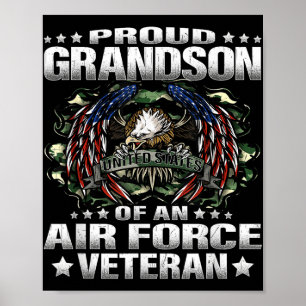 Affiche Fier Grand-Fils D'Un Ve Militaire Vétéran De La Fo