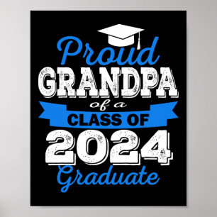 Affiche Fier Grand-Père De 2024 Diplômé Awesome Famille Co