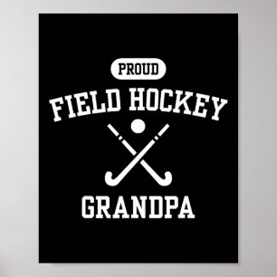 Affiche Fier Grand-Père de Hockey sur Gazon Joueur de Hock