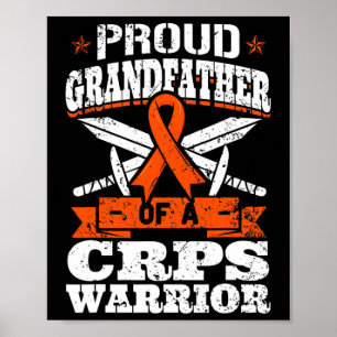 Affiche Fier Grand-Père D'Un Argent Guerrier Rsd Sensibili