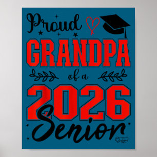 Affiche Fier grand-père d'un senior de la promotion 2026, 