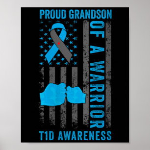 Affiche Fier Jeune Fille Fille D'Un Guerrier T1D Type 1 Di
