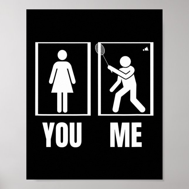 Affiche Fier Joueuse de badminton Femmes Shuttle Funny Bad (Devant)