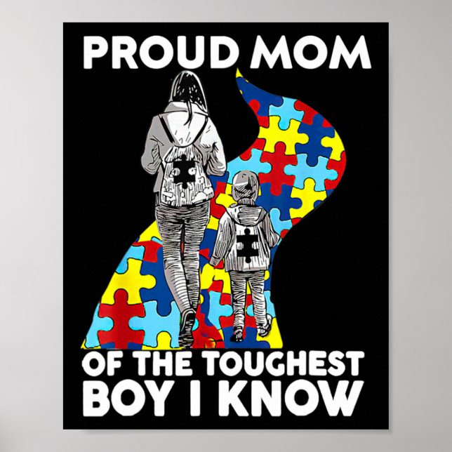 Affiche Fier Maman Du Garçon Le Plus Dur Que Je Connais Au (Devant)
