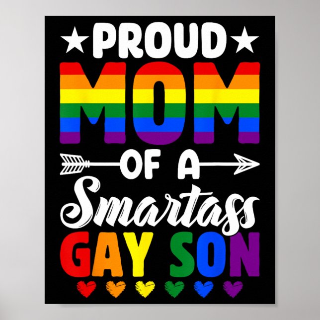 Affiche Fier Maman D'Un Fils Gay Intelligent Lgbtq Pride F (Devant)