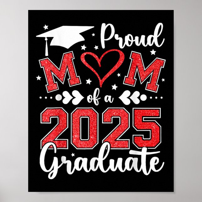 Affiche Fier Maman D'Un Graduate Maman 2025 Graduation 202 (Devant)