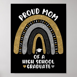 Affiche Fier Maman D'Un Lycée Diplômé Rainbow