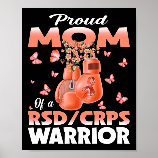 Affiche Fier Maman D'Un Rsd Crps Warrior Awareness Boxe G (Devant)