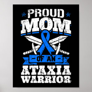 Affiche Fier Maman D'Une Ataxie Guerrier Sensibilisation R