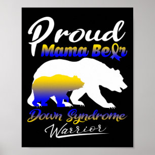 Affiche Fier Maman Ours Down Syndrome Guerrier Down Syndro