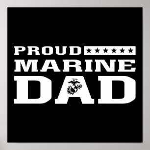 Affiche Fier Marine Papa