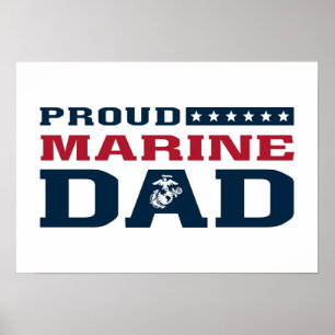 Affiche Fier Marine Papa