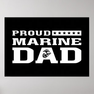 Affiche Fier Marine Papa
