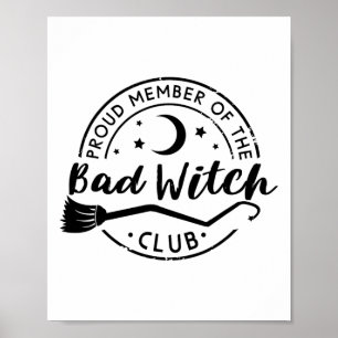 Affiche Fier Membre Du Byd Witch Club Funny Halloween