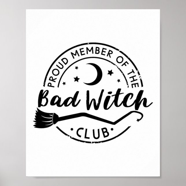 Affiche Fier Membre Du Byd Witch Club Funny Halloween (Devant)