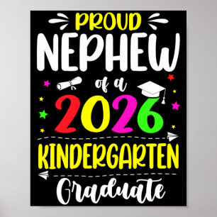 Affiche Fier neveu Cl de 2026 Diplômé de maternelle Enfant
