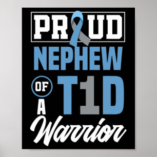 Affiche Fier neveu d'un guerrier T1d Sensibilisation au di