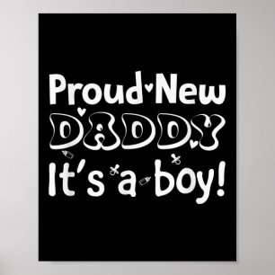 Affiche Fier Nouveau Papa. C'est Un Garçon Bientôt Papa Fê