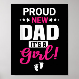 Affiche Fier Nouveau Papa C'est une fille