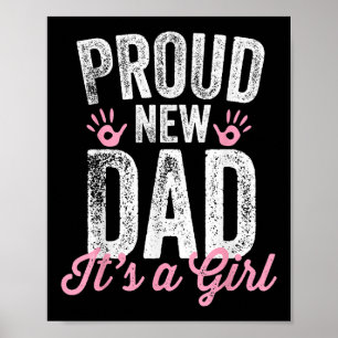Affiche Fier Nouveau Père C'est une fille Cadeaux Père à ê