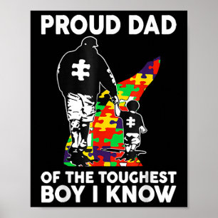 Affiche Fier Papa Du Garçon Le Plus Touché Que Je Connais