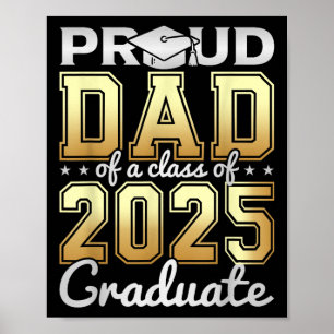 Affiche Fier Papa D'Un Cl De 2025 Graduate Graduation Papa