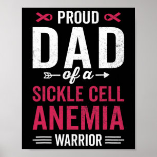 Affiche Fier Papa D'Un Survivant Guerrier De L'Anémie À Ce