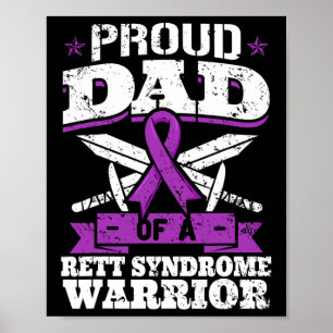 Affiche Fier Papa D'Un Syndrome De Rett Guerrier Sensibili