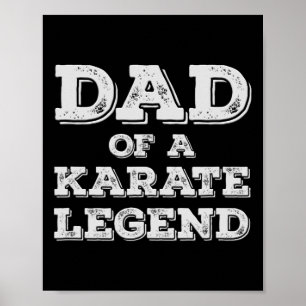Affiche Fier Papa D'Une Légende De Karate Fils Fille Karat