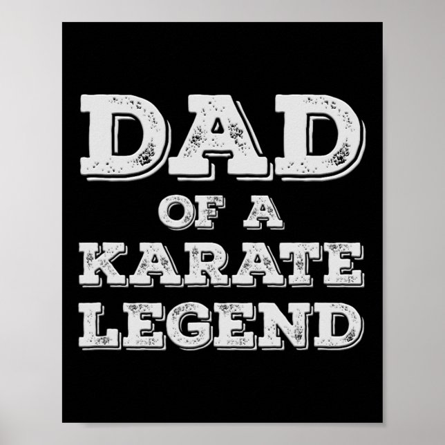 Affiche Fier Papa D'Une Légende De Karate Fils Fille Karat (Devant)