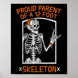 Affiche Fier Parent D'Un Squelette De 12 Pieds - Halloween
